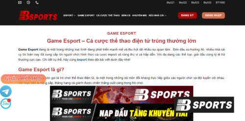 Cách cá cược esport tại Bsports hay nhất