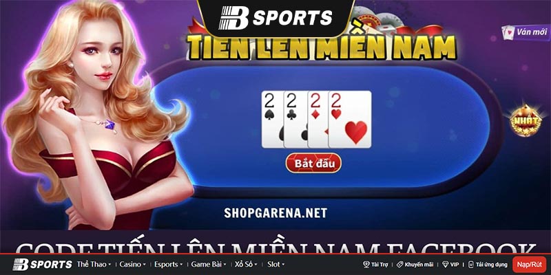 Cách nhận code tiến lên miền nam thông qua facebook