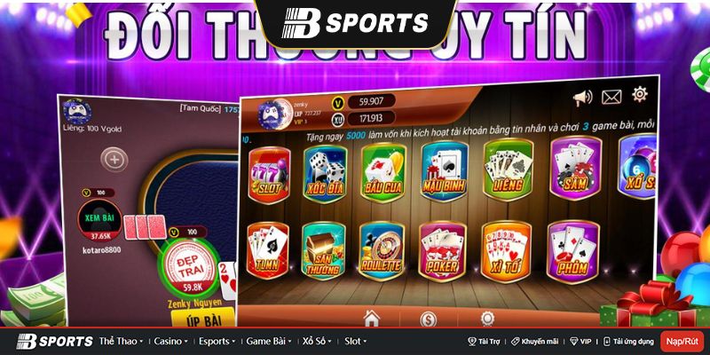 Giao diện được thiết kế khoa học – logic của game bài đổi thưởng caovietnet