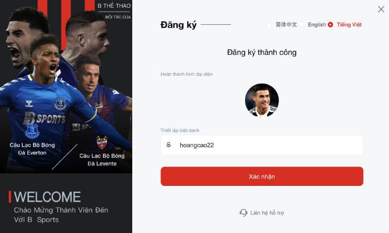 Chọn mục "Xác nhận"