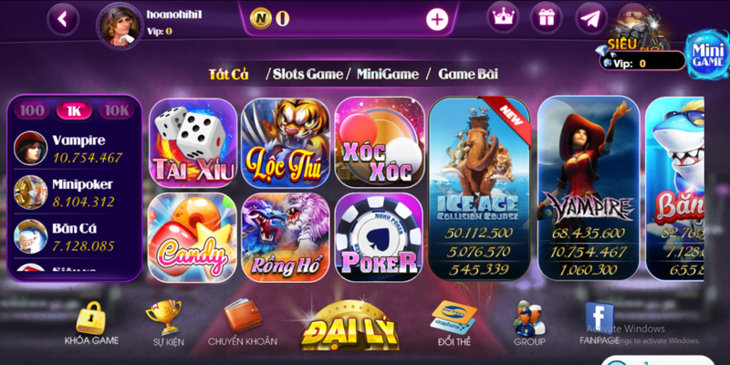 Mini game đổi thưởng