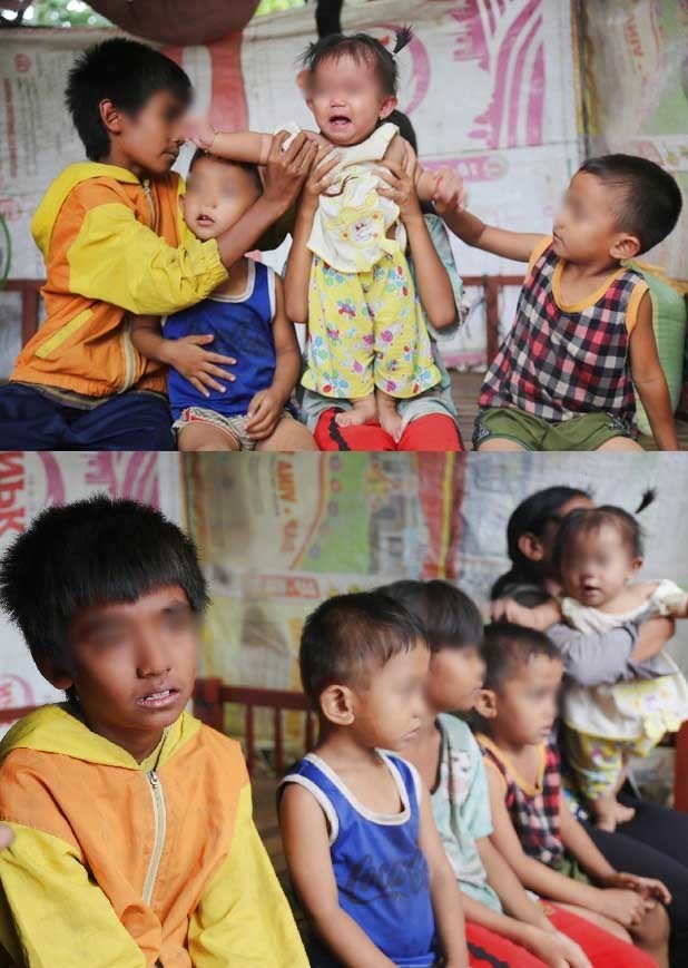 5 đứa con của chị rất đáng yêu và hiểu chuyện, mặc dù nhỏ tuổi
