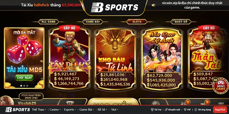 Slot game hấp dẫn tại vic game