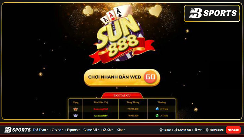 Khi nhắc tới kho trò chơi hấp dẫn tại Sun888 thì không thể nào bỏ qua cá cược thể thao trực tuyến