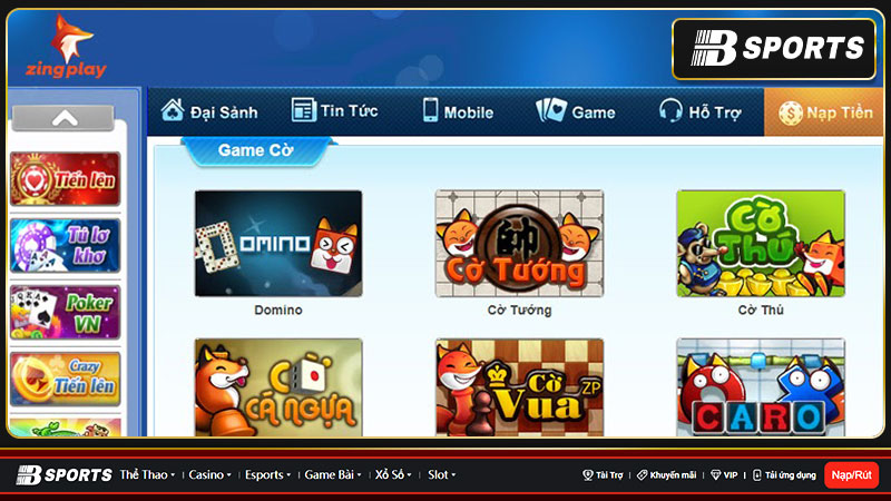 Các trò chơi hấp dẫn tại zing play