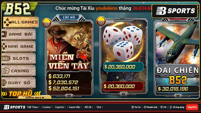 B52 Club là cổng game bài chất lượng cao