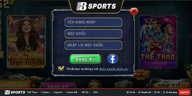 Đăng ký b52 game