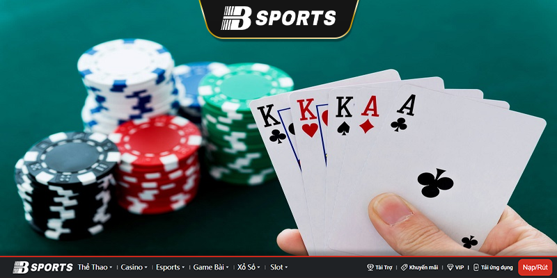 Tứ quý là rank poker thứ 3